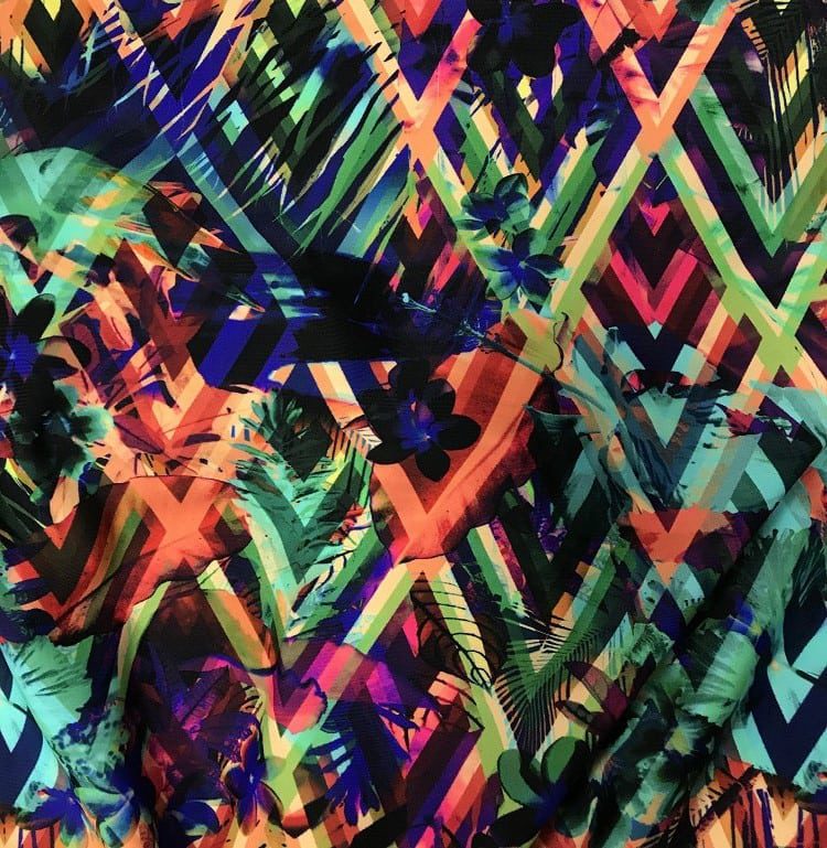 Exclusive Polynesian Passion Digital Direct Print, exclusive digital print, exclusive prints, nylon fabric, nylon