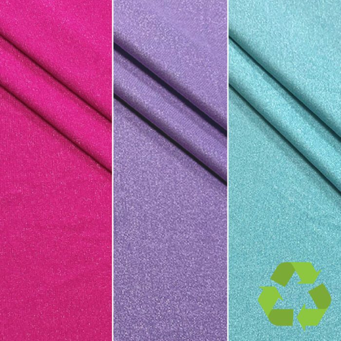 Recycled Metallic Shimmer Spandex in Three Colors!