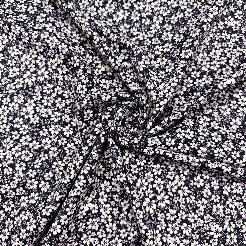 Micro Hibiscus Printed Tricot Ocean 20