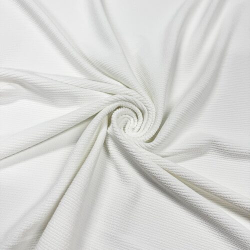 Crinkle Texture Rib White