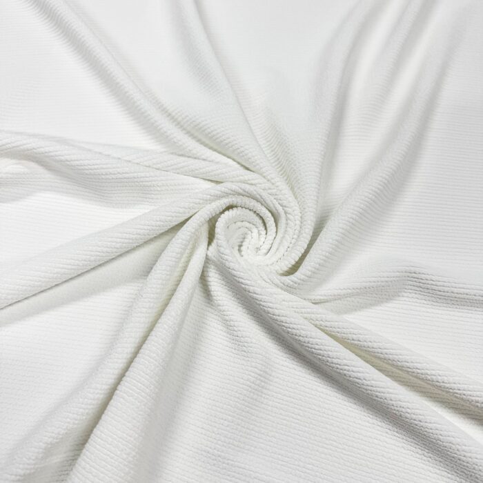 Crinkle Texture Rib White