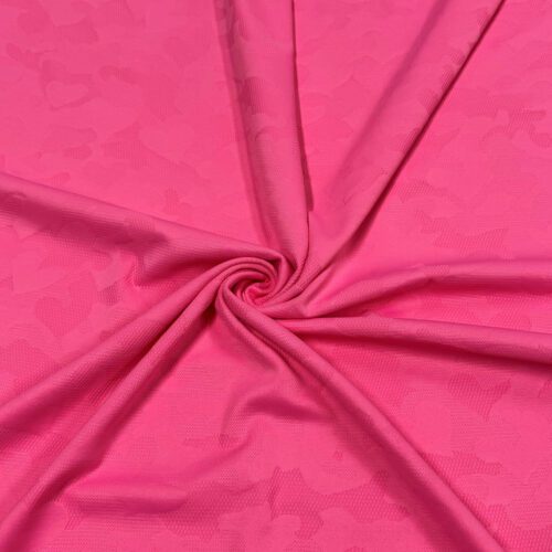 Divine Pointelle Jacquard Heart Camo Pink